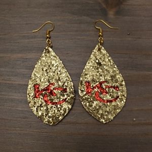 Red and gold KC earrings